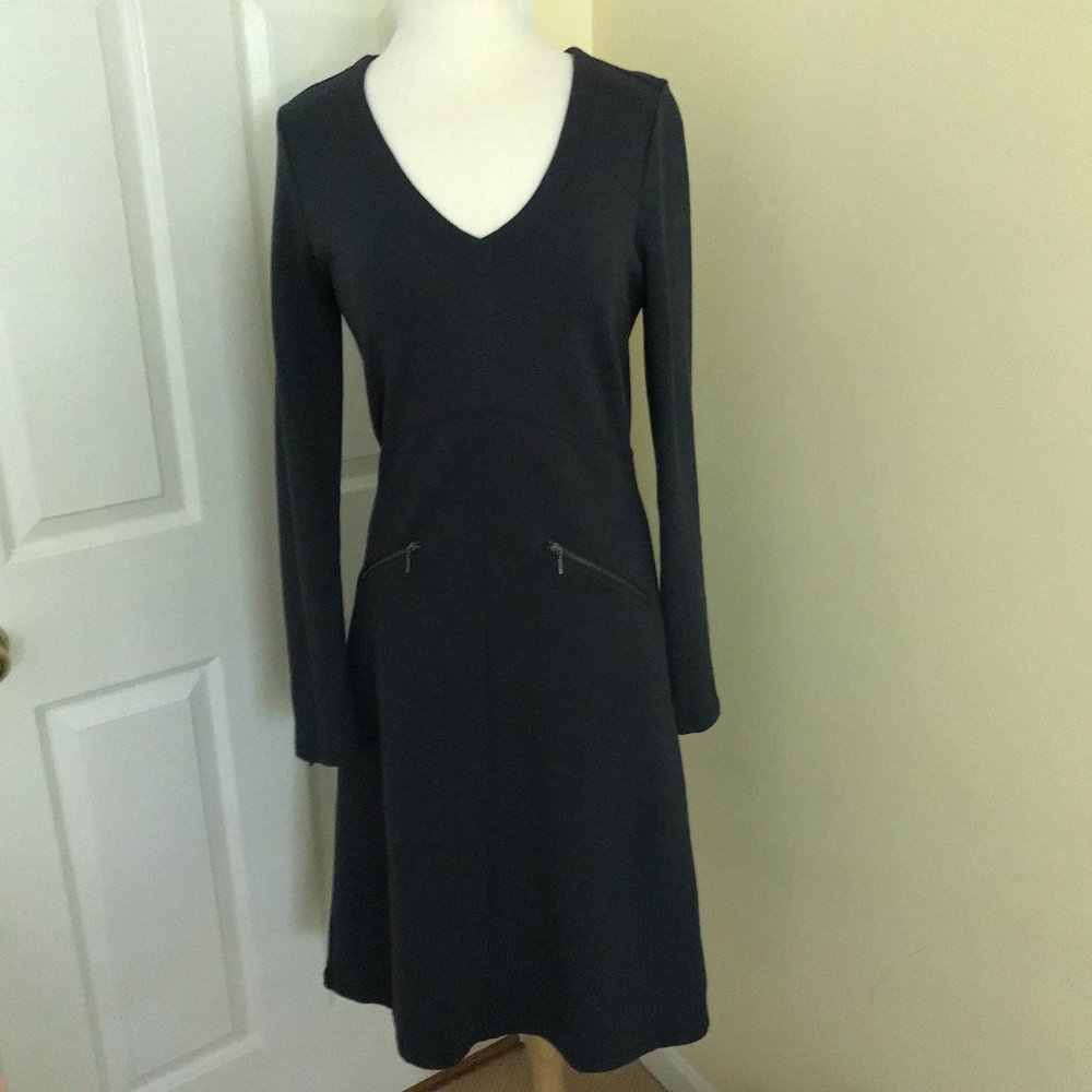 Athleta Size Medium Tall Ponte Knit Steel Blue/Gray Dress